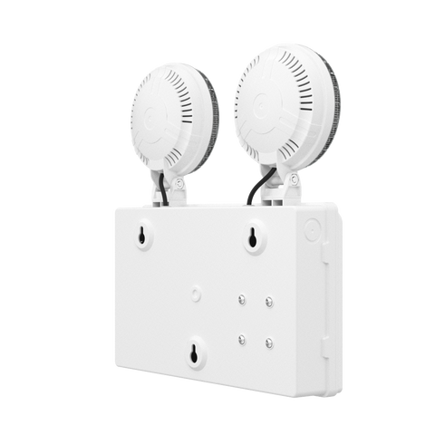 TWIN SPOT Self-Test Wall Light | LED 4W 405LM | 6500K Daylight | IP20 | Non-Maintained | 3hr Emergency Function