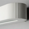 MELBURY LED Half Moon Paintable Plaster Wall Uplighter Light | E14 SES | Up Down Light Effect | 2700K Warm White Dimmable