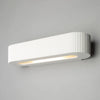 MELBURY LED Half Moon Paintable Plaster Wall Uplighter Light | E14 SES | Up Down Light Effect | 2700K Warm White Dimmable