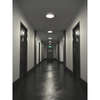 EUSTON Slim Round LED Bulkhead Lights on Corridor Ceiling