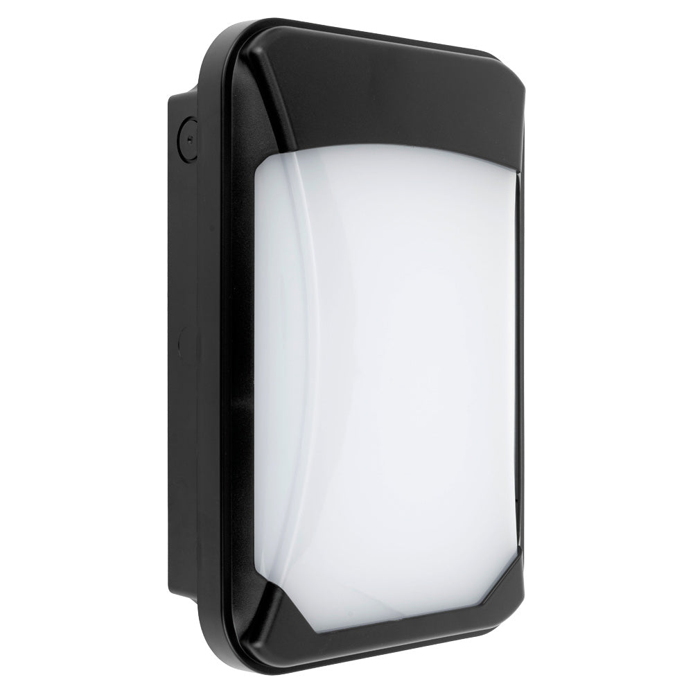 LED Slim Exterior Wall Pack Bulkhead Light Outside Security Black LightHub Direct
