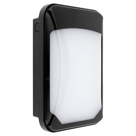 LED Slim Exterior Wall Pack Bulkhead Light Outside Security Black