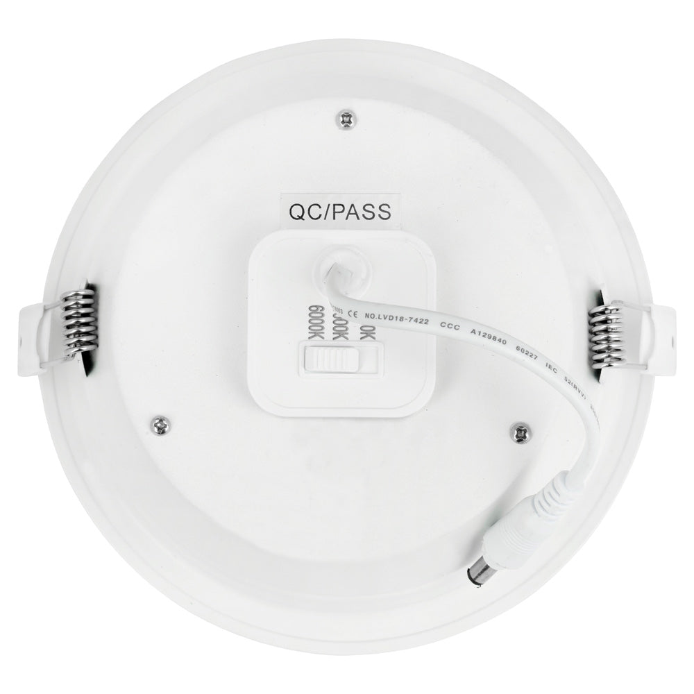 SATURN LED Recessed Round Dimmable Commercial Downlight Fitting | 15W 1600lm | CCT Tri-Colour | IP40 | 3hr Emergency Function