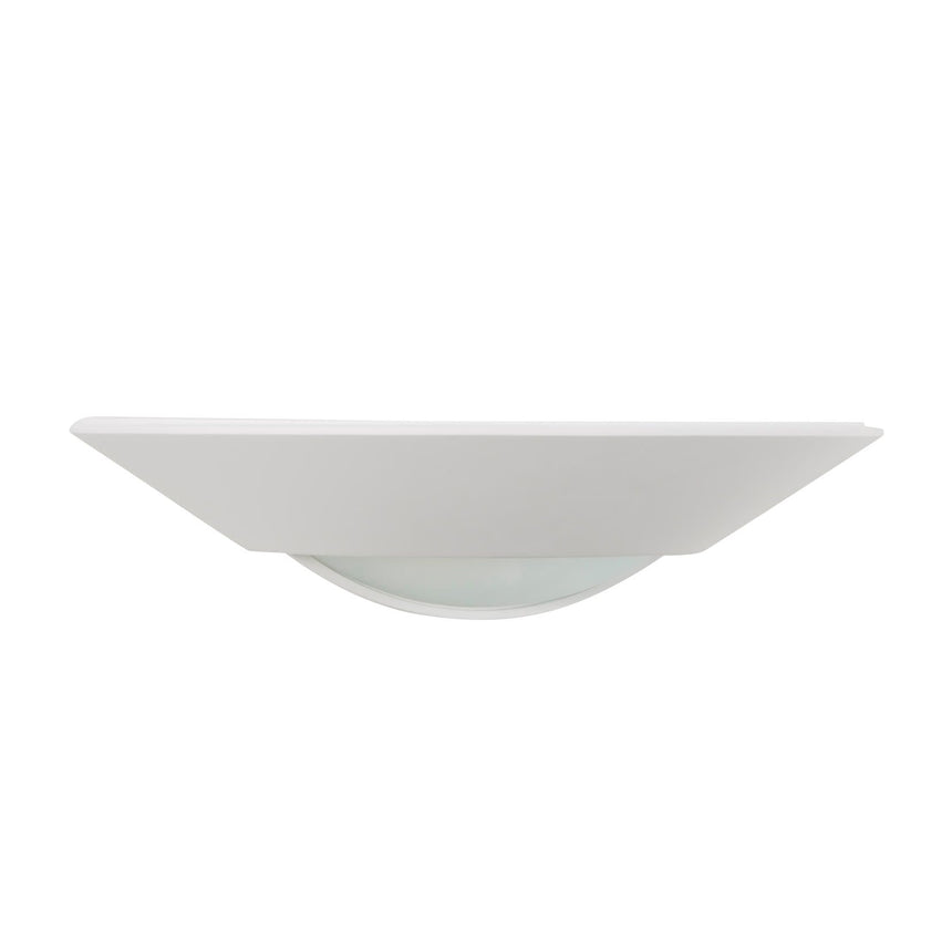 MILTON E27 Half Moon Paintable Plaster Wall Uplighter | Up Down Light ...